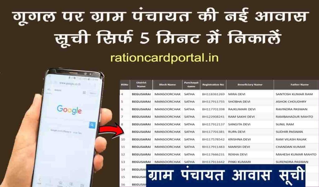 garam panchayat awas list check online