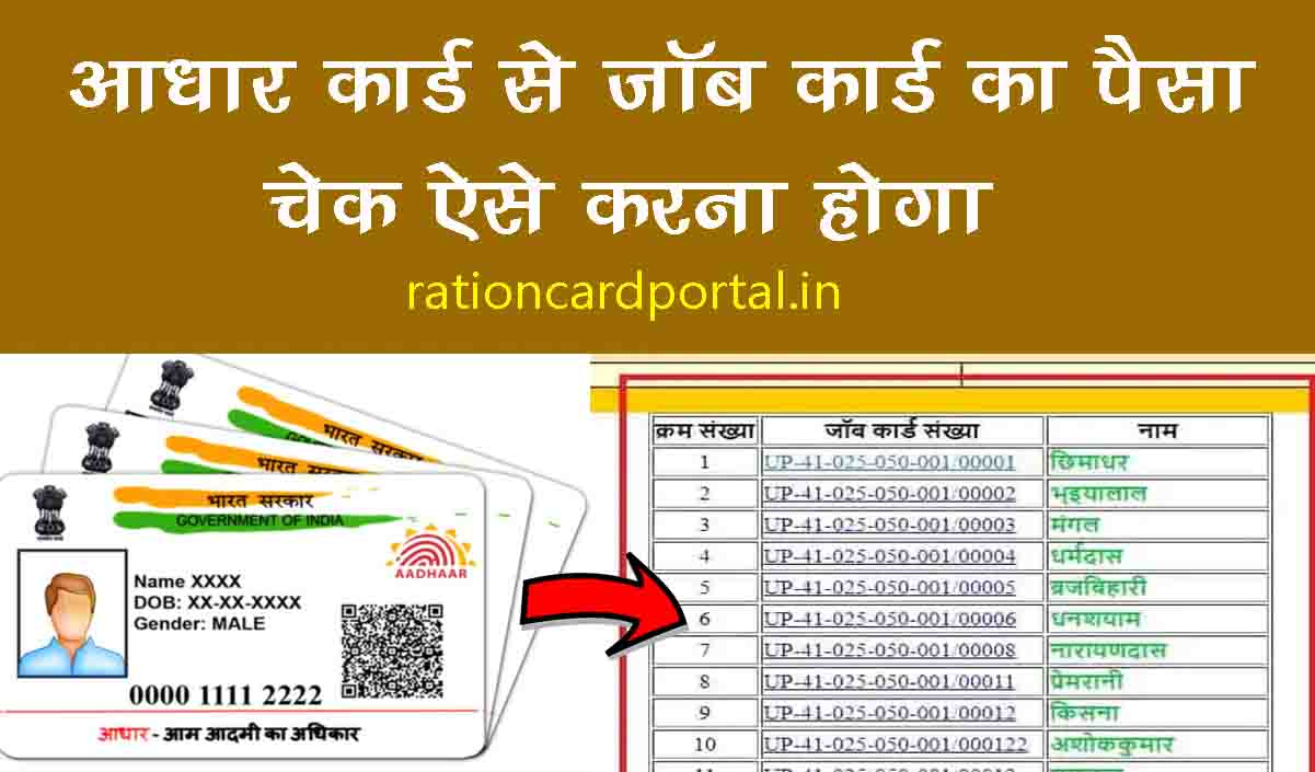 aadhar card se job card aise check kare