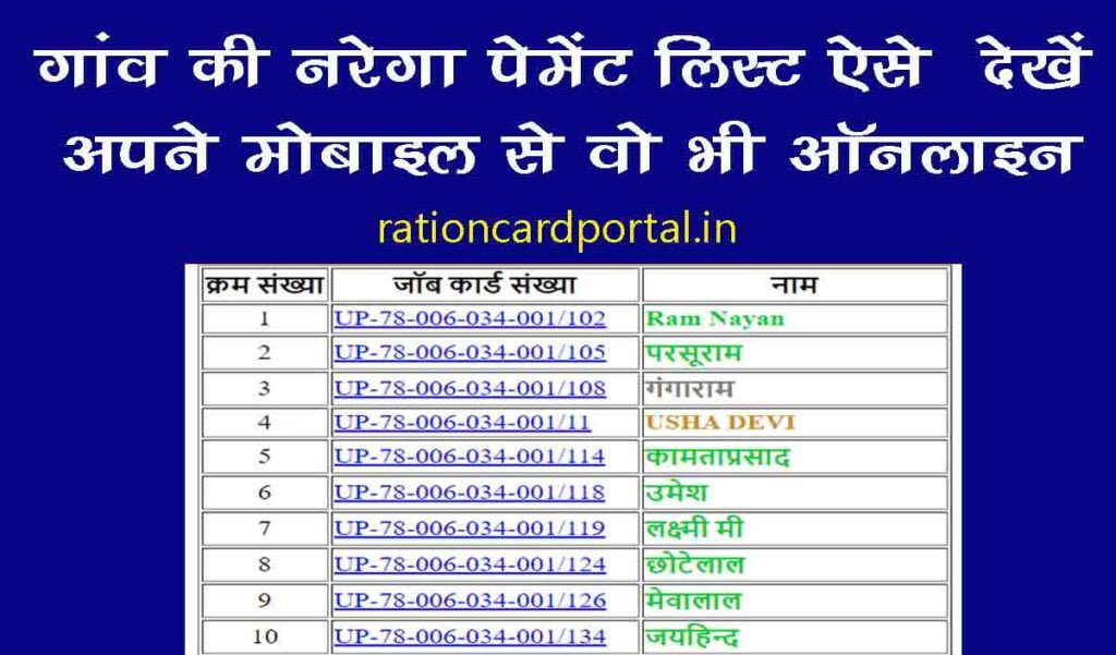 check village nrega list