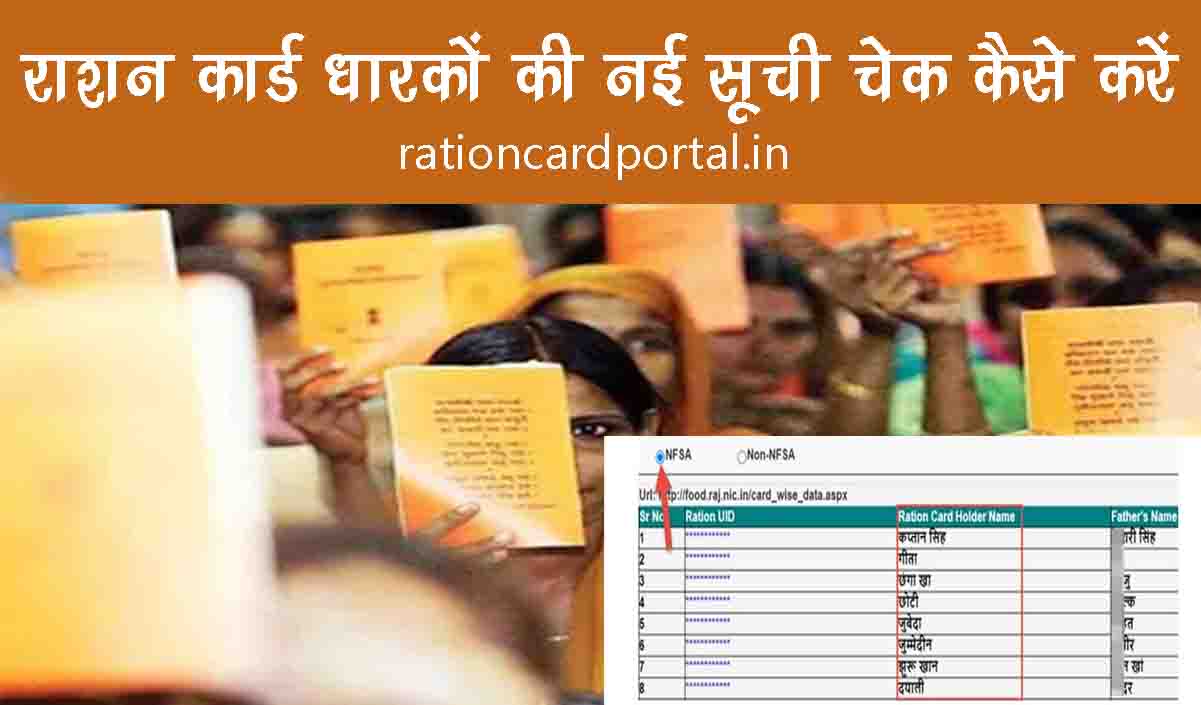 ration card dharko ki suchi check