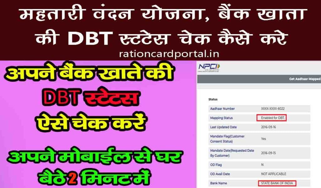 Mahtari Vandan Yojana Account DBT Status Check Kaise Kare